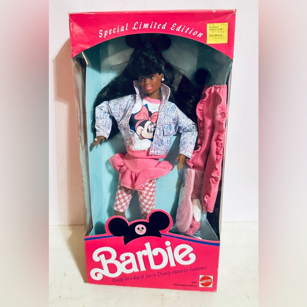 Vtg 1990 Barbie Disney Character African Amer Doll Special Limited Ed  #9385